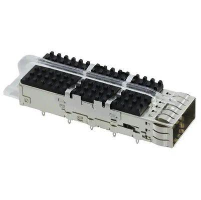 2170705-4 Position ZQSFP+ Cage with Heat Sink Connector Press-Fit Through Hole
