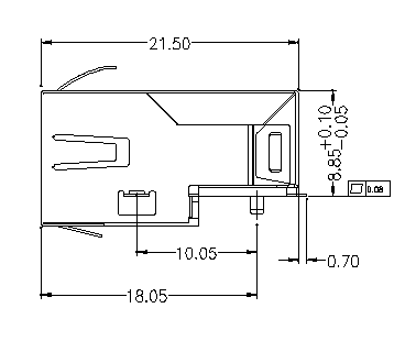 Magnetisches SMD Jack 10/100Mbps ultra flaches Verbindungsstück Rj45 LPJ19911ADNL