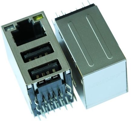 JFM38U1M-21GB-4F Two Port USB With Rj45 Connectors Gigabyte Ethernet Magnetic