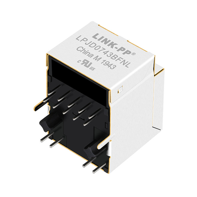 HFJV1-1G41-L11RL Basis-t 1000 RJ45 vertikaler Jack With Magnetics LPJD0743BFNL