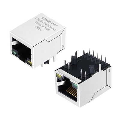 1x1 Hafen 1000Mbps POE+ RJ45 modularer Jack With Transformer LPJG0926HENL