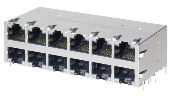 2x6 RJ45 Multi Connector 85732-1008 mit aktivierter PSE PoE+ mit LEDs