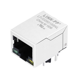LPJG0801BBNL-Waschbär Rj-45, Schild Durch-Loch W/LEDs&Magnetic, Gigabit1:1, RoHs