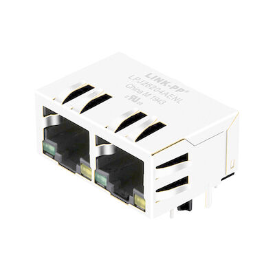 Doppel-Port Magjack, Kreuz Pluse J8064D628ANL LPJ26204AENL Rj45 des Verbindungsstück-10/100BT