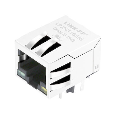13F-64ERGYDPZ2NL magnetisches RJ45 Jack LPJ0011GENL, 1x10/100Base-T Schild W/LEDs