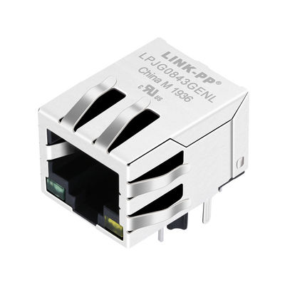 HFJ11-1G41E-L12RL 1x1 Tab-Down-Gigabit-RJ45-Stecker mit kurzem Gehäuse