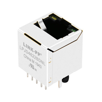JXD2-9015NL 10/100 Basis-t Y/G führte vertikales Verbindungsstück Berg MagJack RJ45