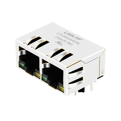 JXR8-1001NL 1x2 Basis-t G/Y Hafen-10/100 führte Ethernet-Lan Port Network Jack RJ45 ICM-Verbindungsstück