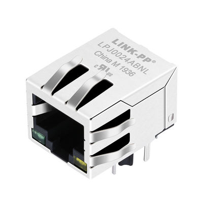 J0024D21BNL-Grün/gelbes geführtes 1x1 modulares Verbindungsstück des Hafen-Rj45 8p8c