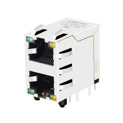 XRJD-S-21-8-8-4 stapelte RJ45 2x1 ohne Transformator-Vernetzungs-Verbindungsstück LPJE106XAHNL