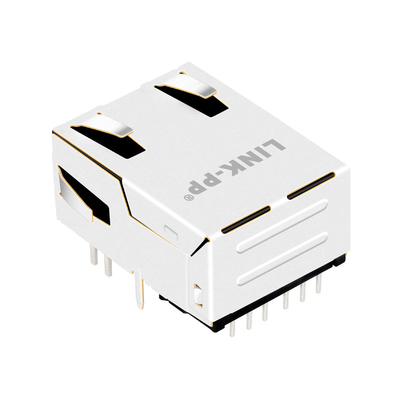 A829-1J1T-KM flacher RJ45 Jack Hafen 1000 Basis--ttab up with led shieldeds 1X1