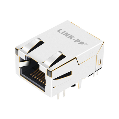2250548-1 1000 Basis-t Tab Up Single Port RJ45 modularer Jack With Yellow/grün/Orange geführt