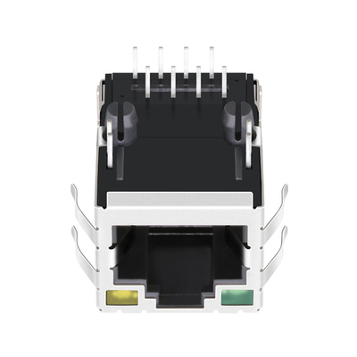 SI-80053-F 10/100 BASE-T 1 Port-Tab Up RJ45 Magjack mit Grünem/Gelb geführt