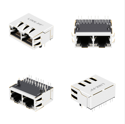 Hafen 1000 Basis--ttab ups 1x2 Rj45 Jack With Magnetics 1840572-6 mit GY/GY LED