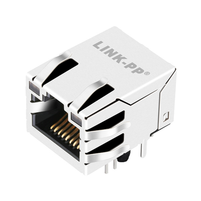 G27-122T-015 10G Basis-t 1 Port-magnetisches RJ45 Verbindungsstück POE Tab Up Shielded With GY/GY LED