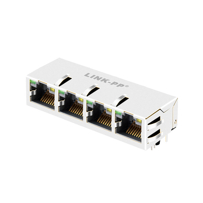 100/1000 der Basis--tjx1n-0033nl Tab Up 1x4 Verbindungsstück Hafen-des Ethernet-Rj45 mit Grünem/Gelb geführt