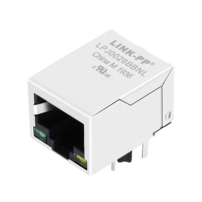 Grün der Basis--thfj11-s026e-s1ls12 10/100/gelbes geführtes 1x1 Ethernet Magjack des Hafen-RJ45