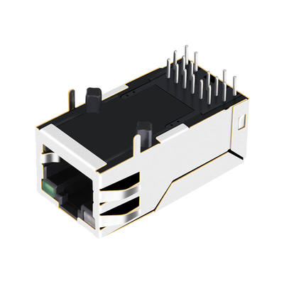 2250331-1 einzelner Portvorsprung der Basis--t2.5g HERAUF POE+ RJ45 magnetischer Jack With GO/G LED