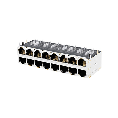 JT5-2870NL 2x8 RJ45 Jack Connectors Active Tab Down 10G Basis--tseiten-Eintritt