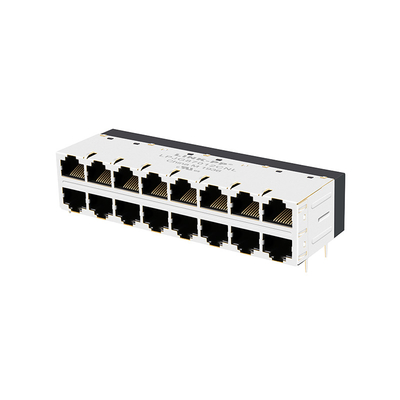 JT5-2853NL Seiteneintritt magnetisches RJ45 Jack Lead Free 2x8 mit integriertem Magnetics