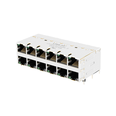 JT5-2670NL THT RJ45 magnetischer Hafen der Steckfassungs-10G Basis--t2x6 mit LED