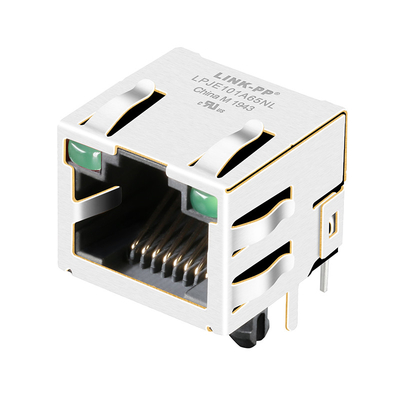 90° Winkel RJ45 modulare Jack Active Ethernet VERBINDUNG pp. LPJE101A65NL Tab Up