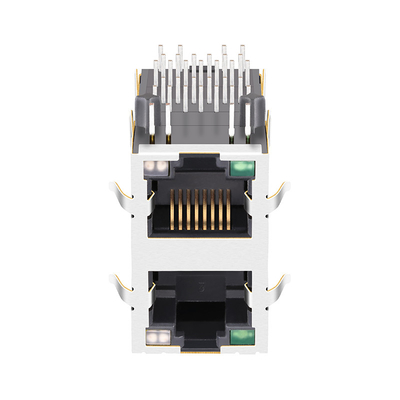 0845-2R1T-E4 2x1 Basis-t des Hafen-Verbindungsstück-RJ45 MagJack 13p8c 100/1000 mit G/YG LED