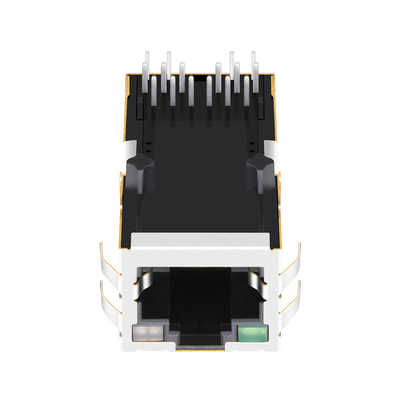 0826-1L1T-57-F 10/100BASE-T POE einzelner Hafen RJ45 MagJack Tab Up With G/GY führte