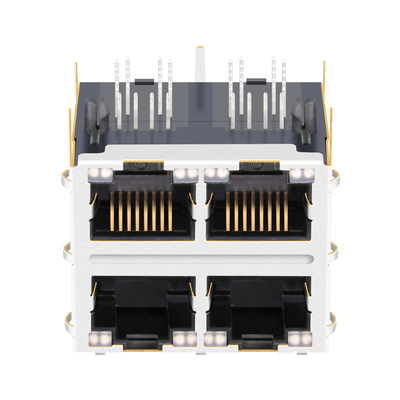 JT5-2270NL Hafen-magnetische RJ45 Steckfassungen 1000 Basis--t2x2 THT 12p8c mit HELLEN ROHREN