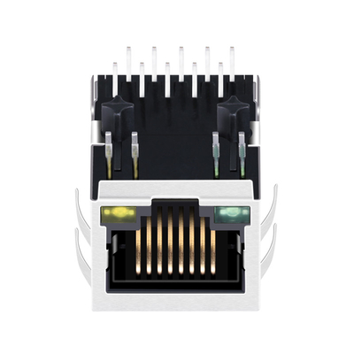 JXD0-9015NL 1000 BASE-TX Vorsprung HINUNTER GREEN/YELLOW führte SEITENeintritt 10PIN RJ45 Magjack