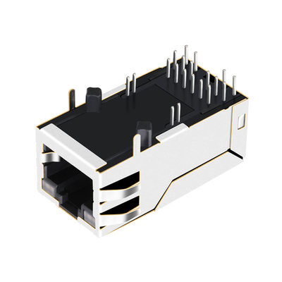 56F-1801DDD2NL 2.5G BASE-T POE+ 1X1 Vorsprung Hafen-RJ45 MagJack 16pin OBEN mit LED