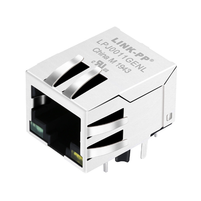 RJ324109BN-LF 100 Basis-t Tab Down 1 Port-RJ45 Jack Connector Green /Yellow führte LPJ0011GENL